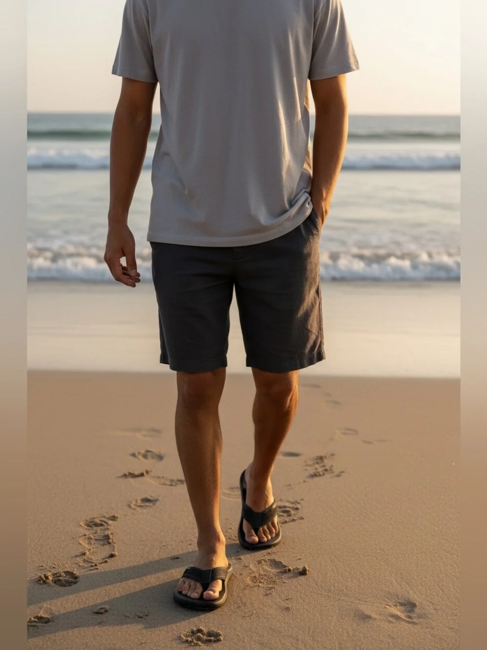 REEF Men’s Contoured Cushion Flip-Flop Sandals in Black Size 9
